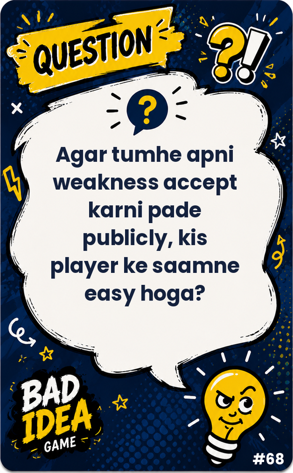 Bad Idea question card